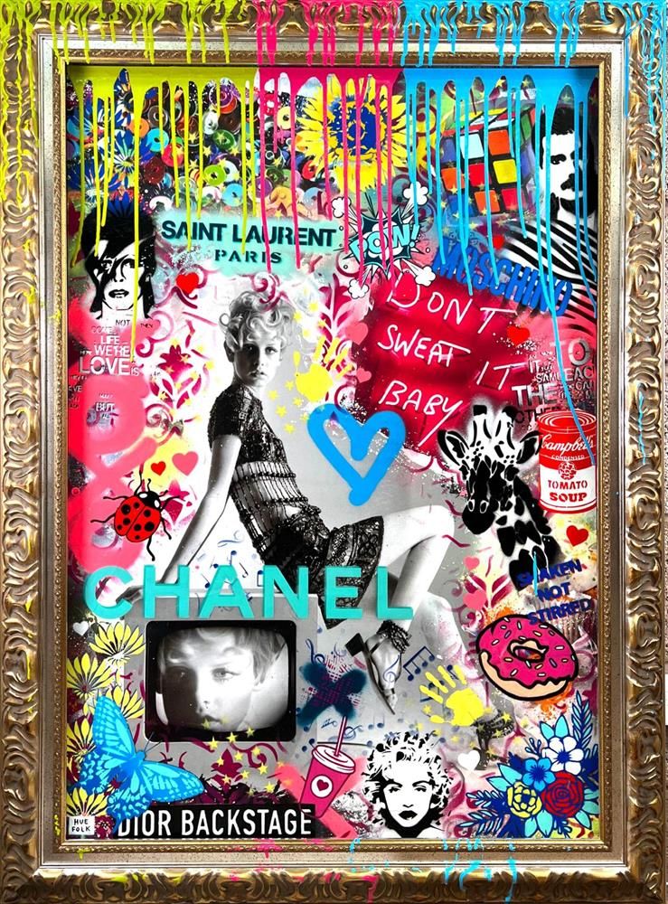 Hue Folk - 'Don't Sweat It Baby' - Framed Original Art