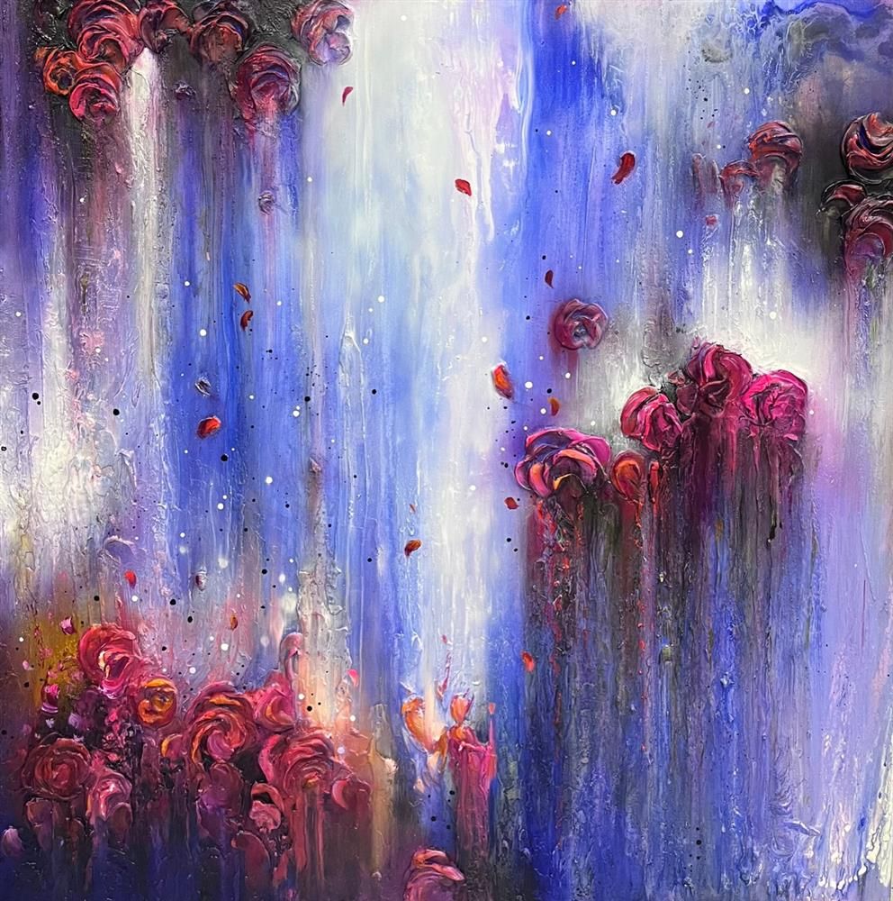 Brenda Herd - 'Rainfall Of Roses' - Framed Original Artwork