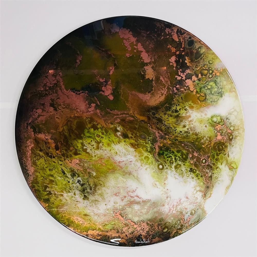 Brenda Herd - 'The Golden Hour' -  Original 3D Wall Sculpture With Resin Motion Glaze