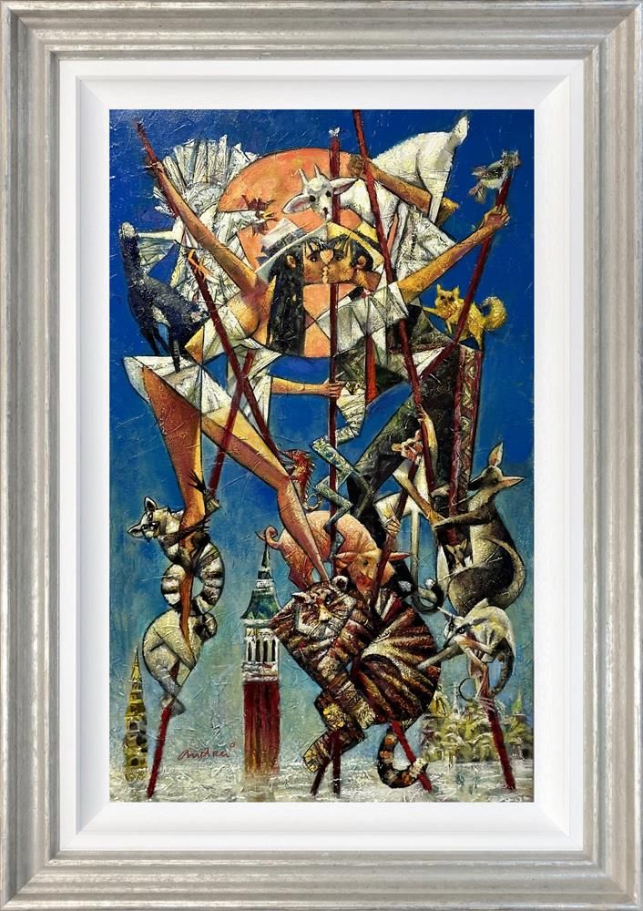 Andrei Protsouk - 'Hanging Out In Venice' - Framed Original Art