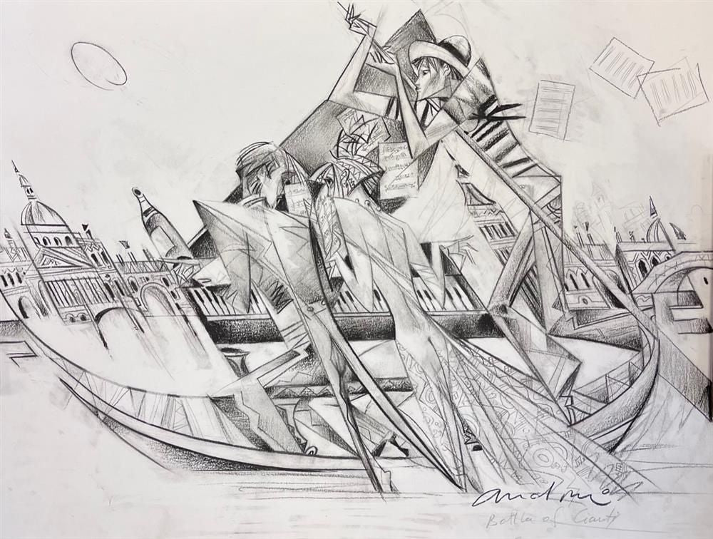 Andrei Protsouk - 'Notes Of Venice' - Framed Original Art