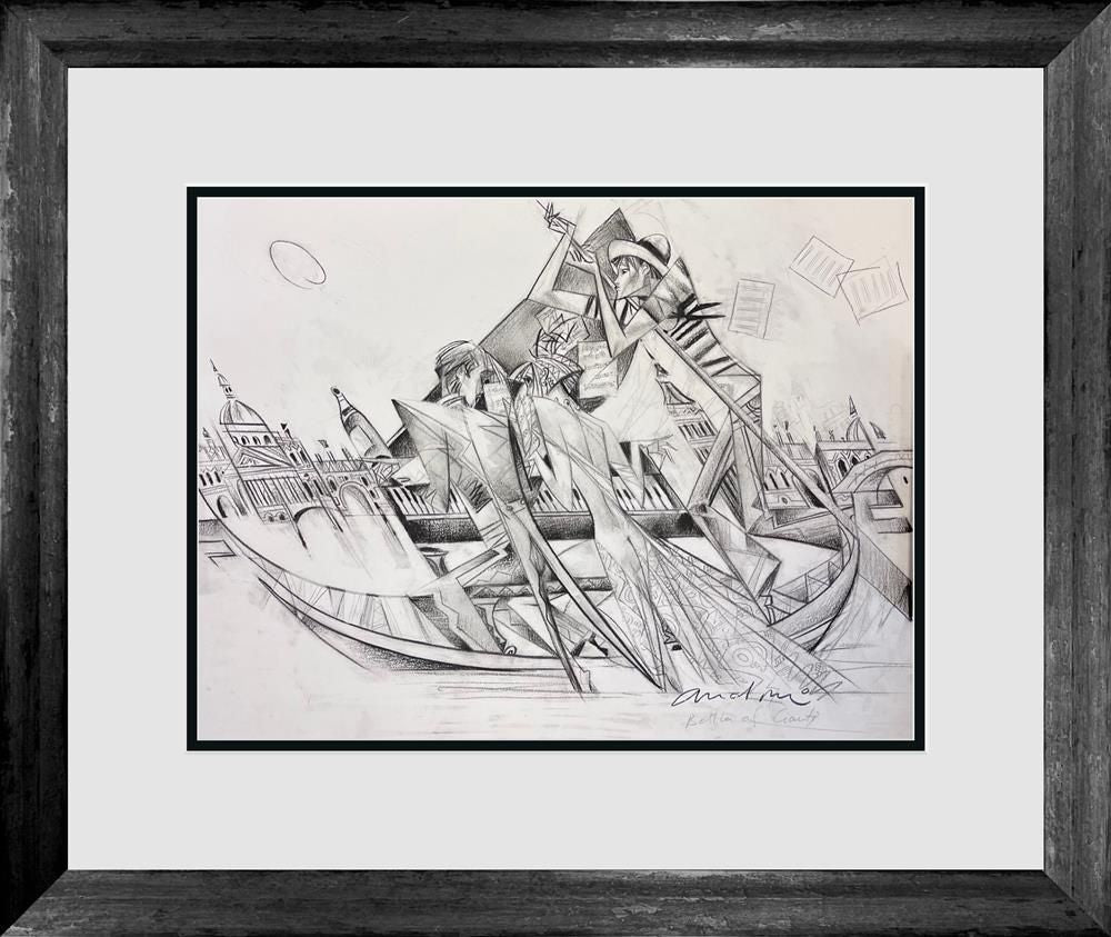 Andrei Protsouk - 'Notes Of Venice' - Framed Original Art
