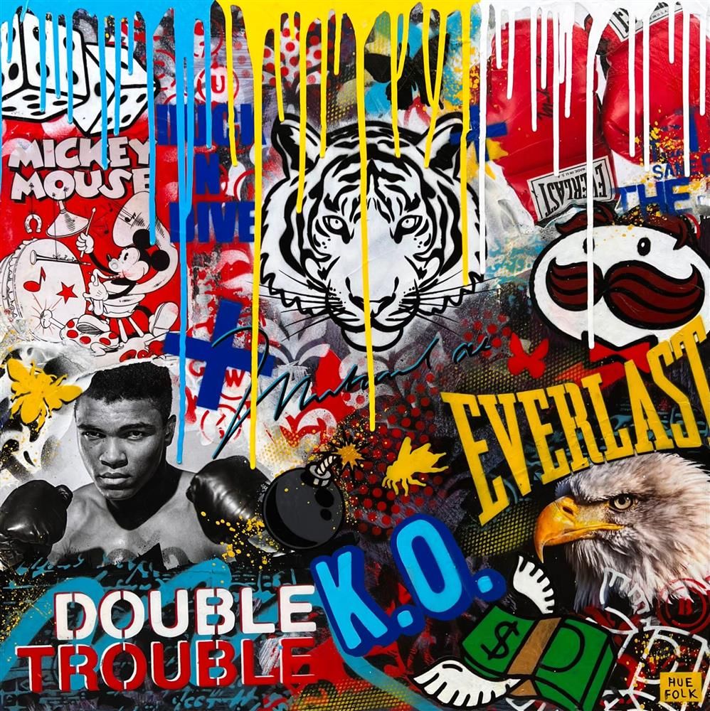 Hue Folk - 'Double Trouble' - Framed Original Art