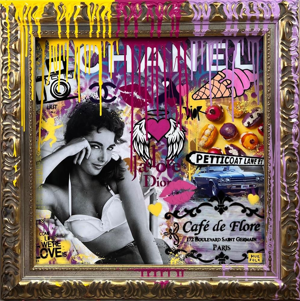 Hue Folk - 'Chanel Twist' - Framed Original Art