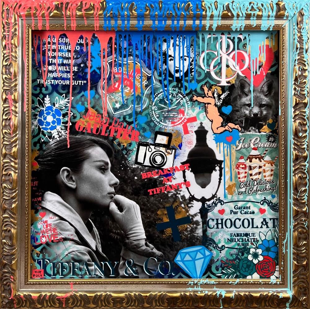 Hue Folk - 'Walk In The Park' - Framed Original Art