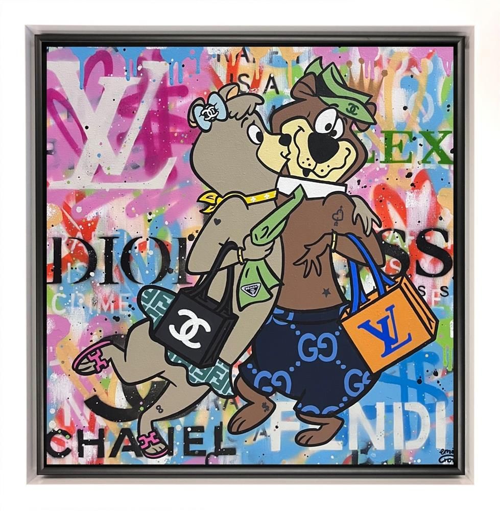 Emily Crook - 'Yogi Kiss' - Framed Original Art