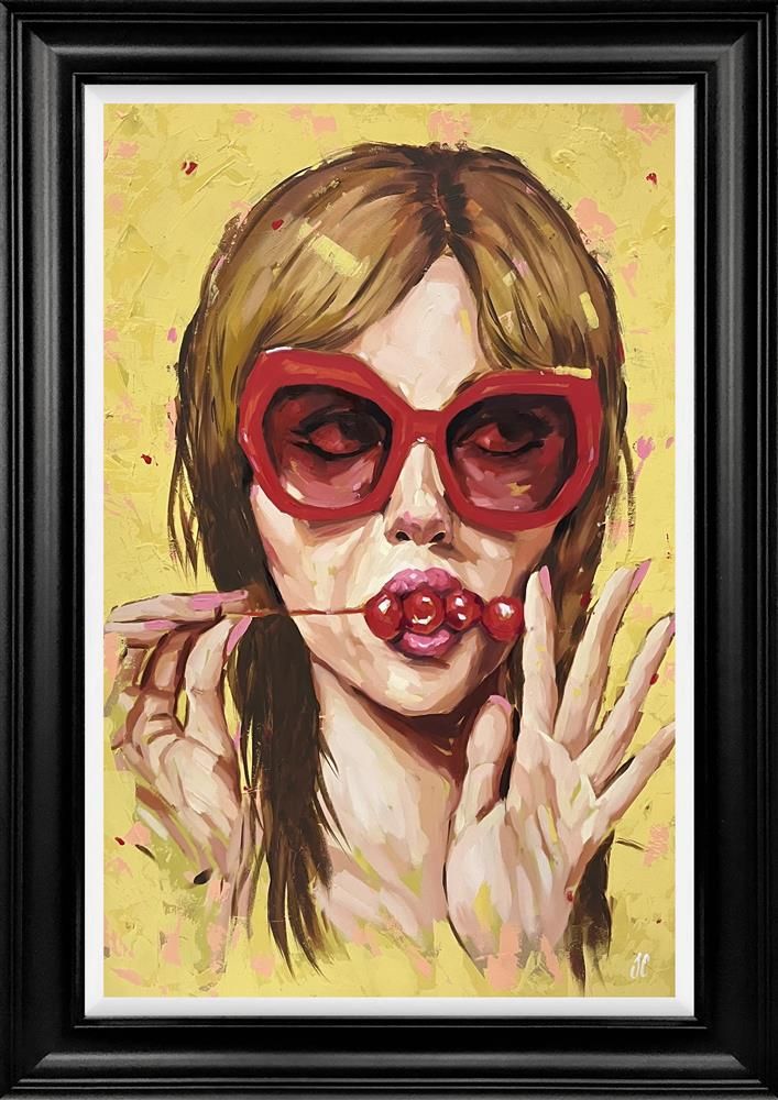 Joss Clapson - 'Cherry Flavoured Lips' - Framed Original Art