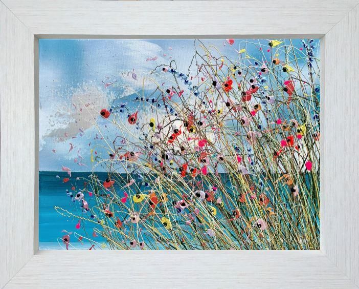 Lisa Pang- 'Deep Turquoise Sea II' - Framed Original Artwork