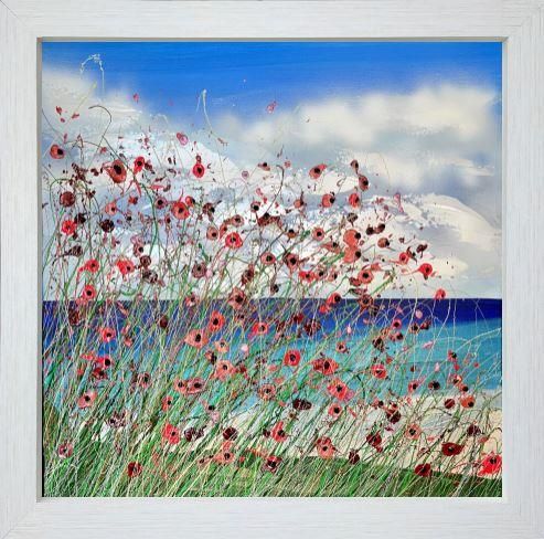 Lisa Pang - 'The Poppies On The Hill' - Framed Original Artwork