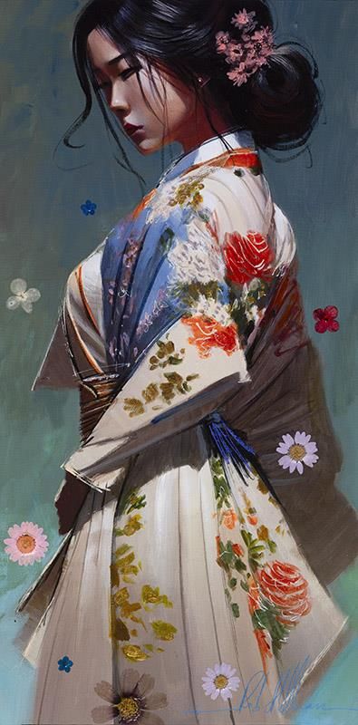 Rob Hefferan - 'Geisha II' - Framed Original Artwork
