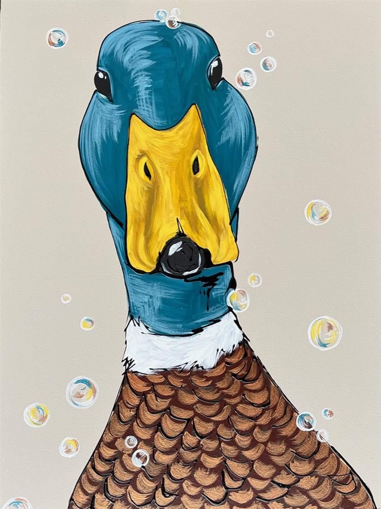 Amy Louise - 'Where's My Rubber Duck' - Framed Original Art