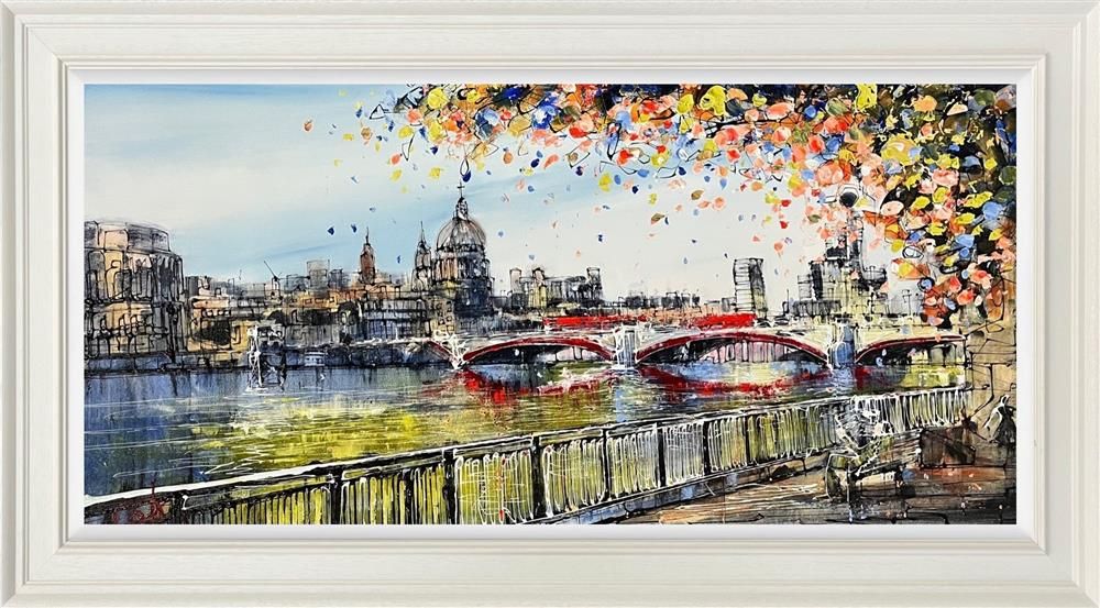 Nigel Cooke - 'Reflections On The Embankment'  - Framed Original Artwork