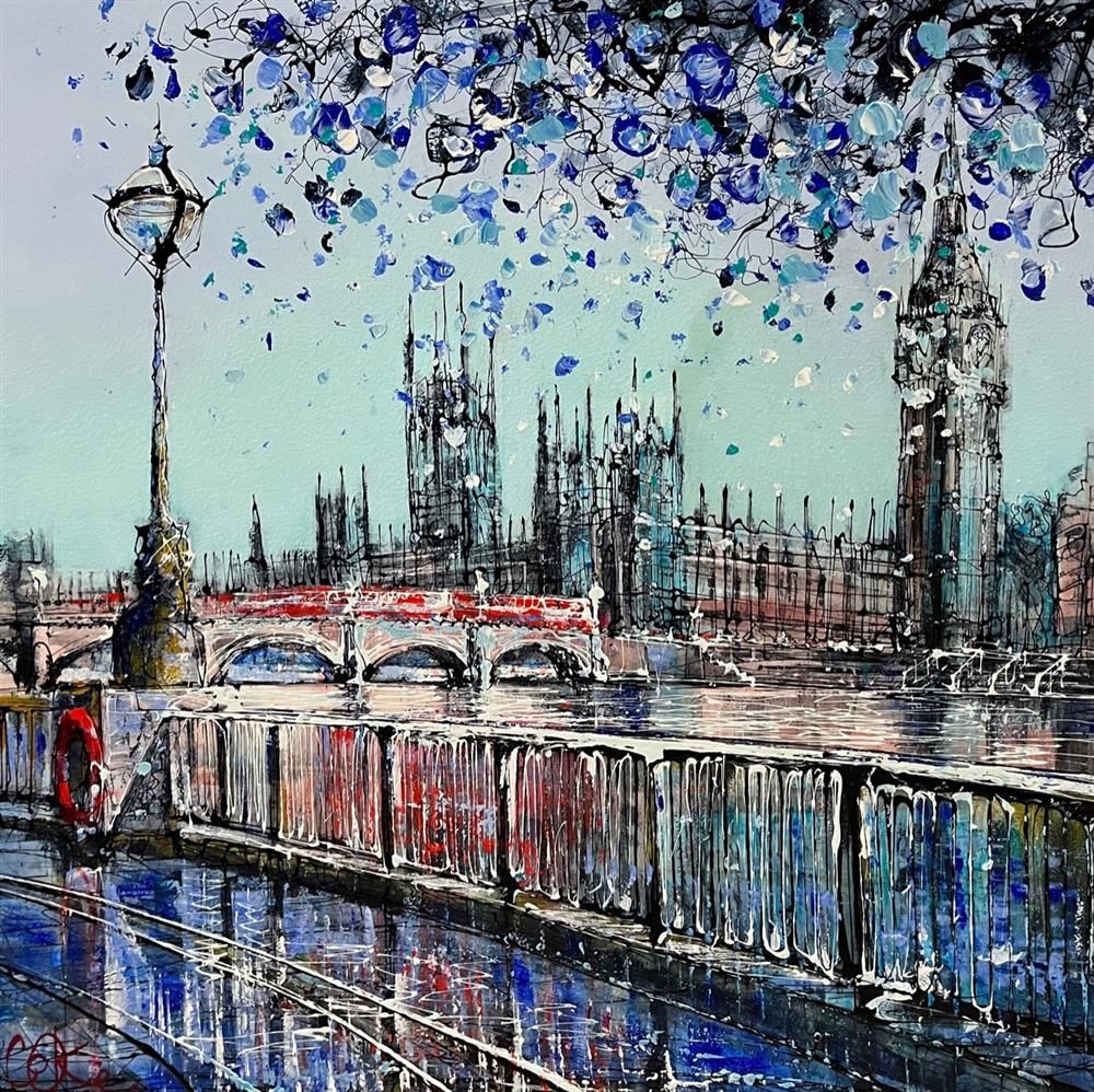 Nigel Cooke - 'Lamppost Lights'  - Framed Original Artwork