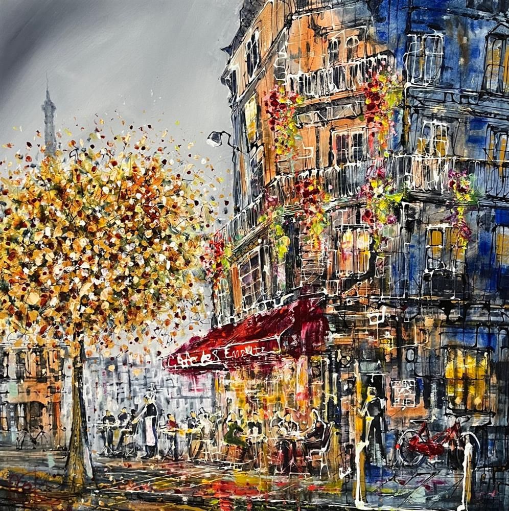 Nigel Cooke - 'Paris Cafe Lights'  - Framed Original Artwork