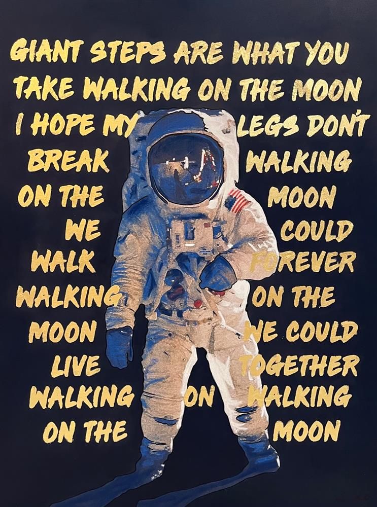 Linda Charles - 'Walking On The Moon' - Framed Original Artwork