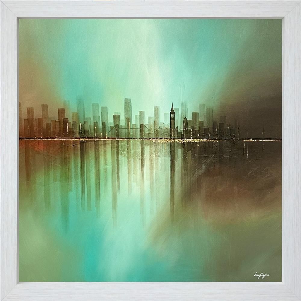 Daisy Clayton -  'London's Emerald Glow' - Framed Original Artwork