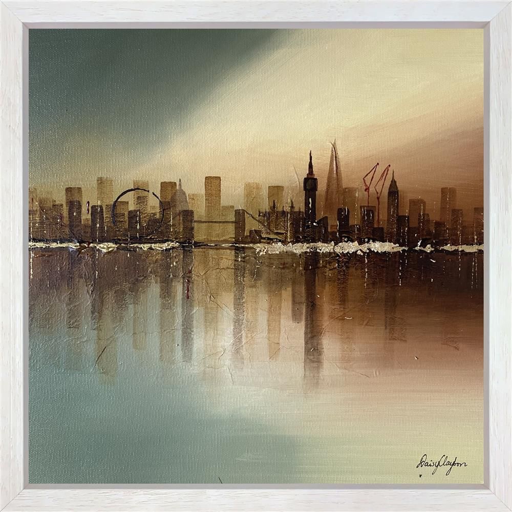Daisy Clayton -  'London Sunset Glows' - Framed Original Artwork