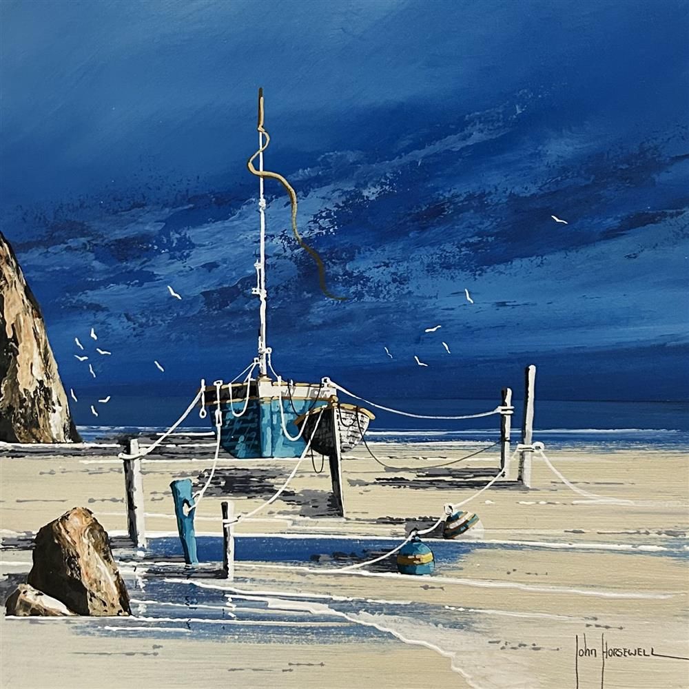 John Horsewell - 'Alone At Sea' - Framed Original Artwork