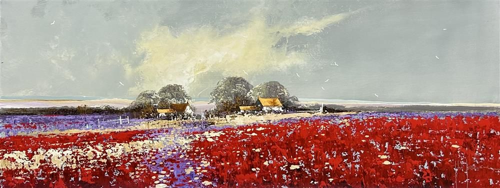 John Horsewell - 'Beyond Crimson Pastures' - Framed Original Artwork
