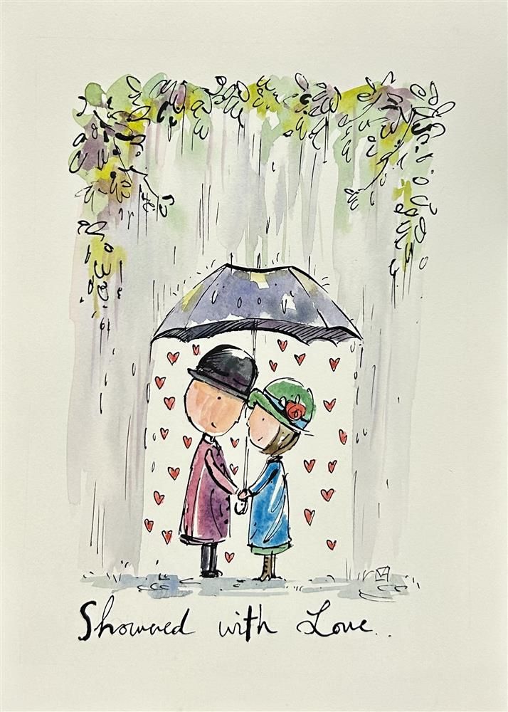 Michael Abrams - 'Showered In Love' - Framed Original Art