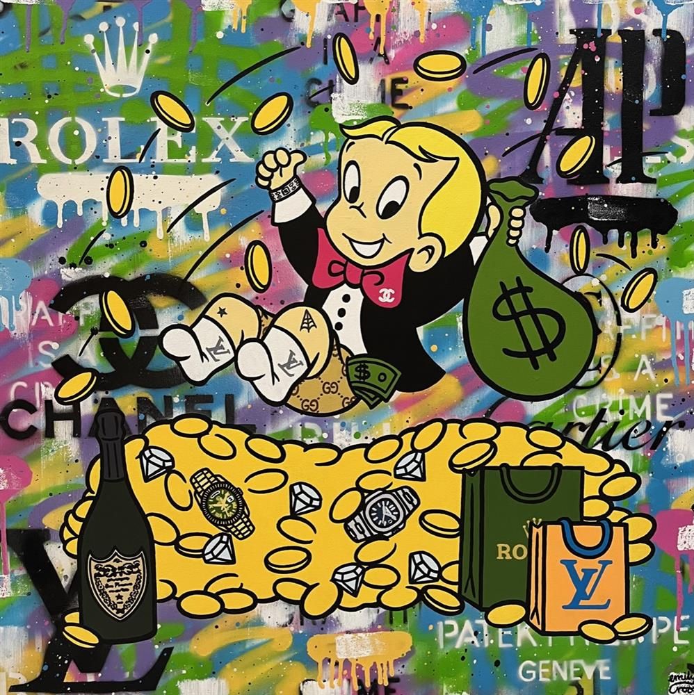 Emily Crook - 'Rich Kid' - Framed Original Art
