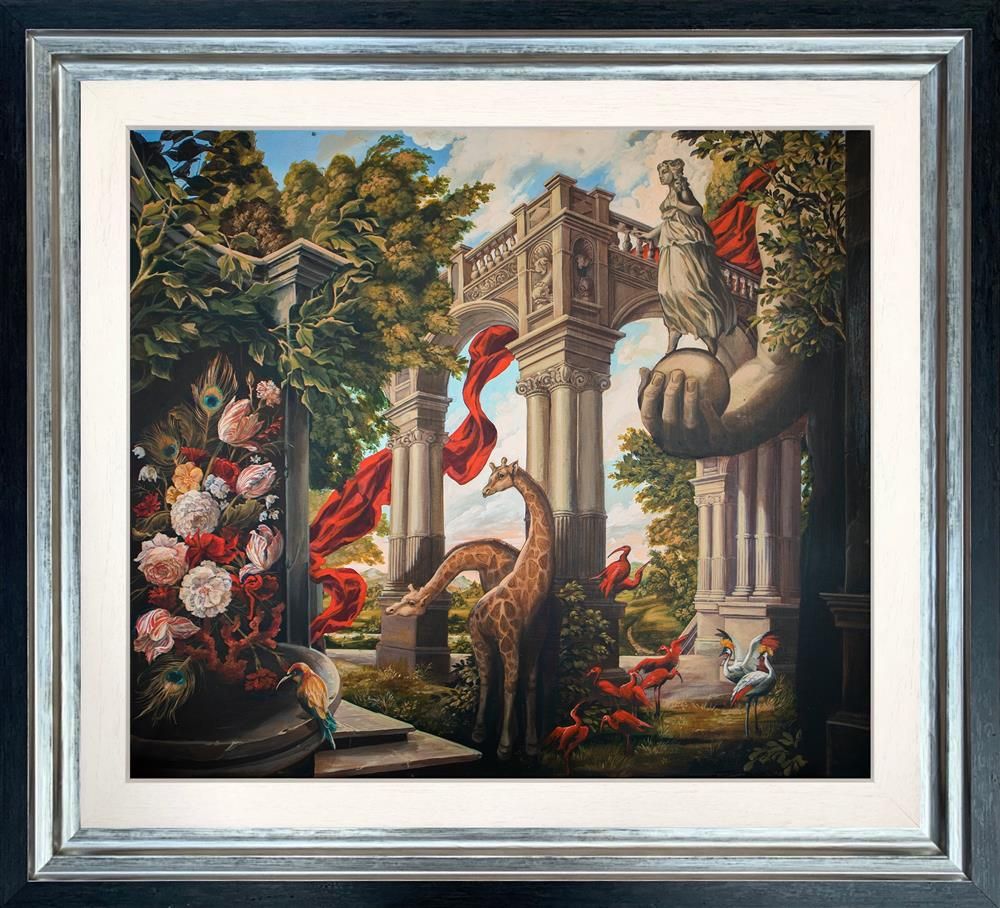Laurence Llewelyn-Bowen - 'Baroque Gardens With Giraffe' -  Framed Limited Edition
