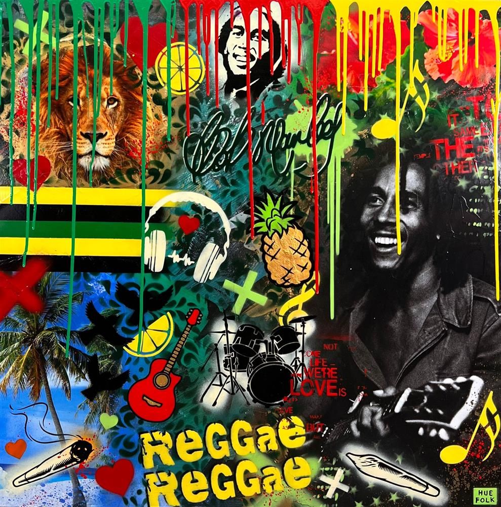 Hue Folk - 'Reggae Reggae' - Framed Original Art