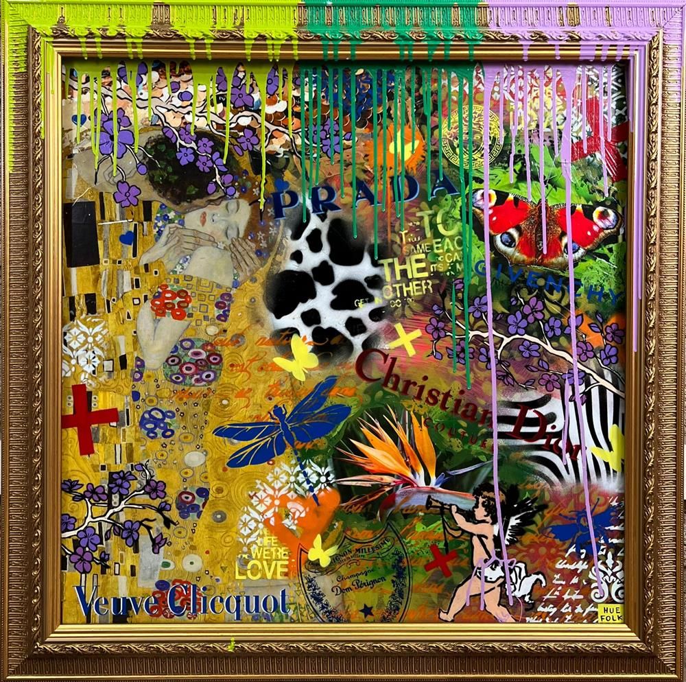 Hue Folk - 'Jungle Fusion' - Framed Original Art