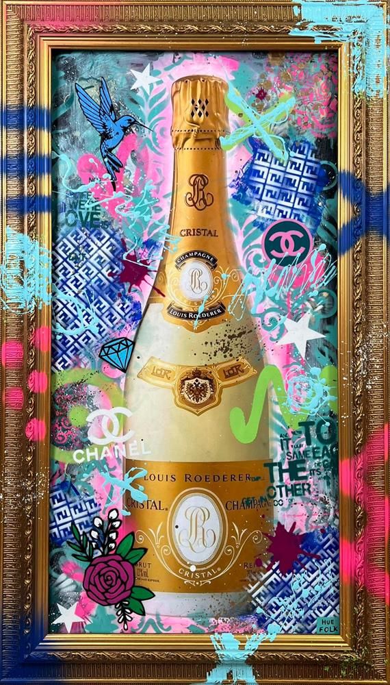 Hue Folk - 'Cristal' - Framed Original Art