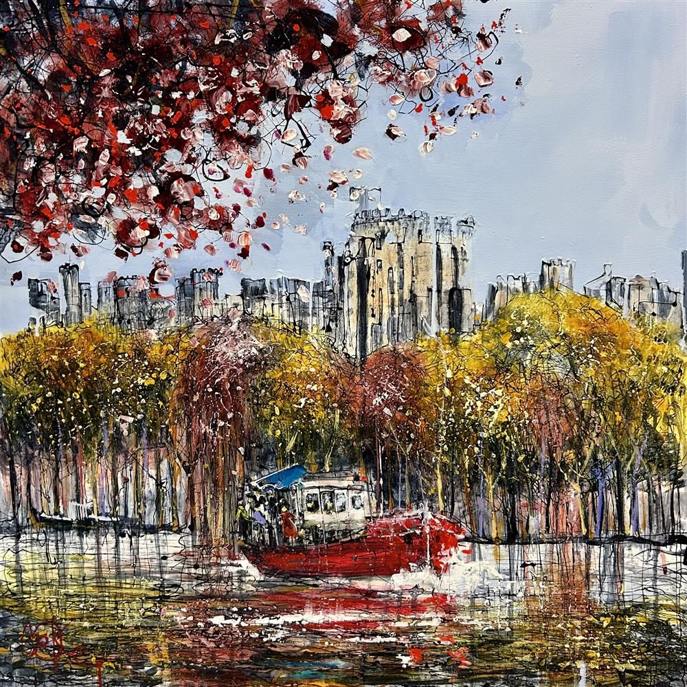 Nigel Cooke - 'River Rides In Red' - Framed Original Artwork