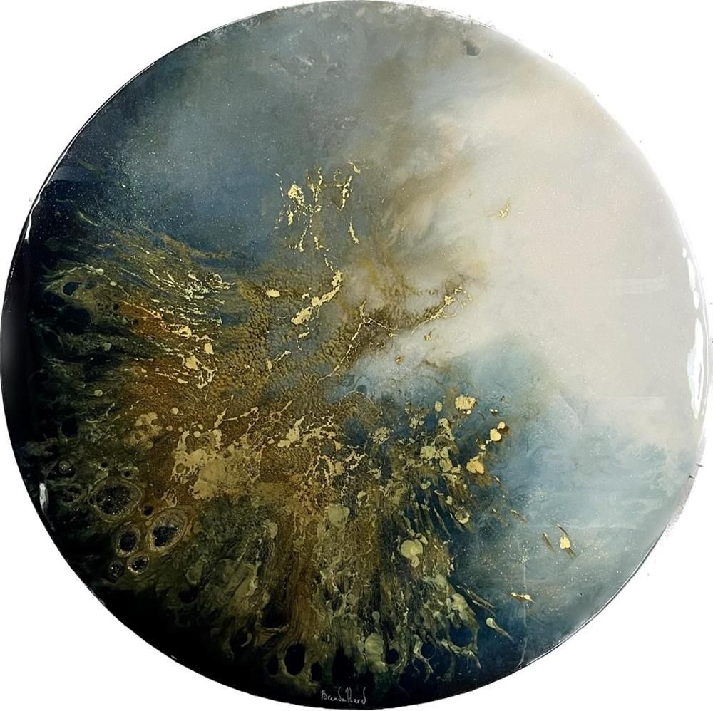 Brenda Herd - 'Galaxy's Embrace' - Original 3D Wall Sculpture With Resin Motion Glaze