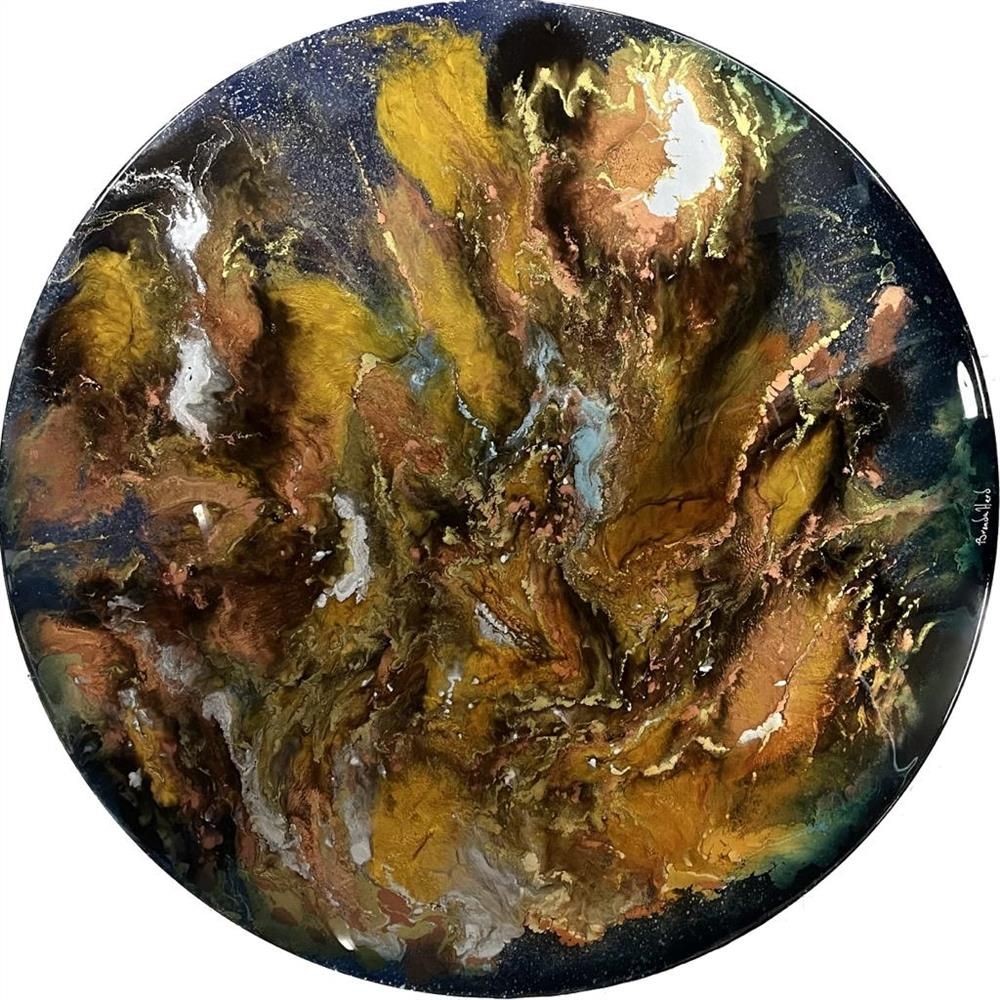 Brenda Herd - 'Astral Harmony' - Original 3D Wall Sculpture With Resin Motion Glaze