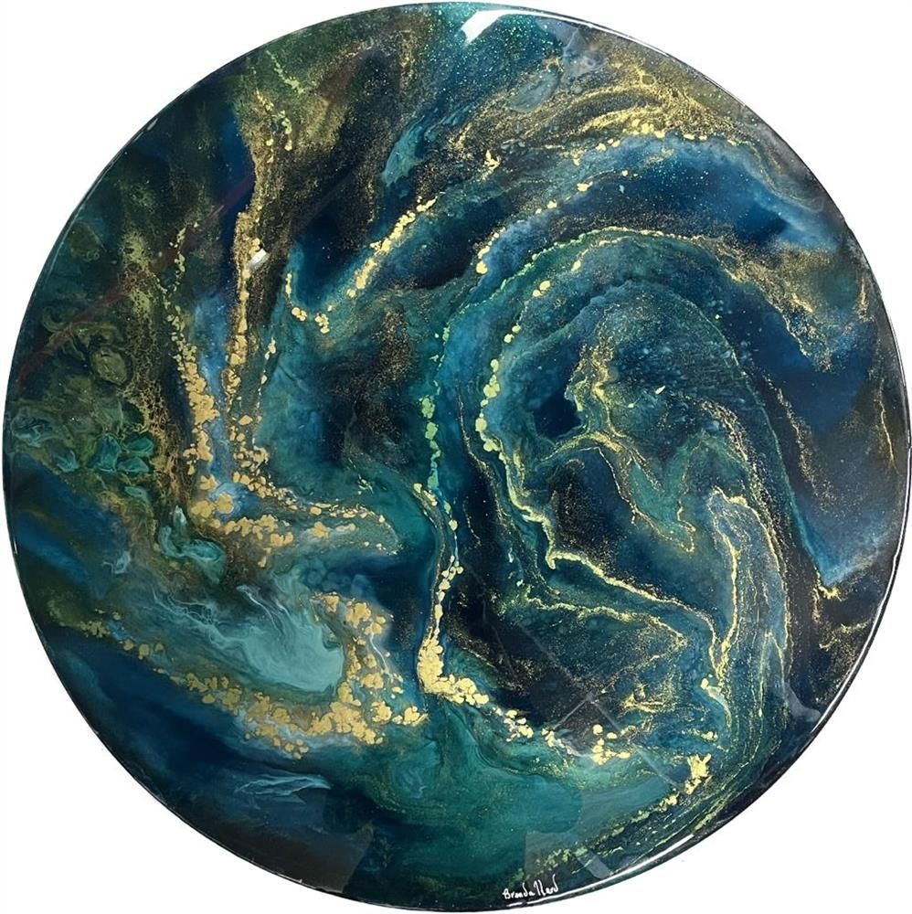 Brenda Herd - 'Celestial Tapestry' - Original 3D Wall Sculpture With Resin Motion Glaze