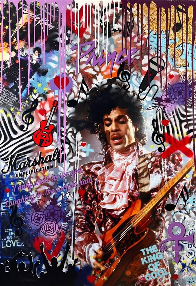 Hue Folk - 'Love Symbol' - Framed Original Art