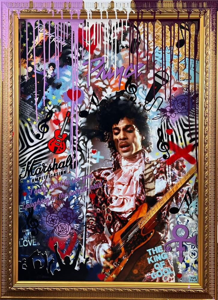 Hue Folk - 'Love Symbol' - Framed Original Art