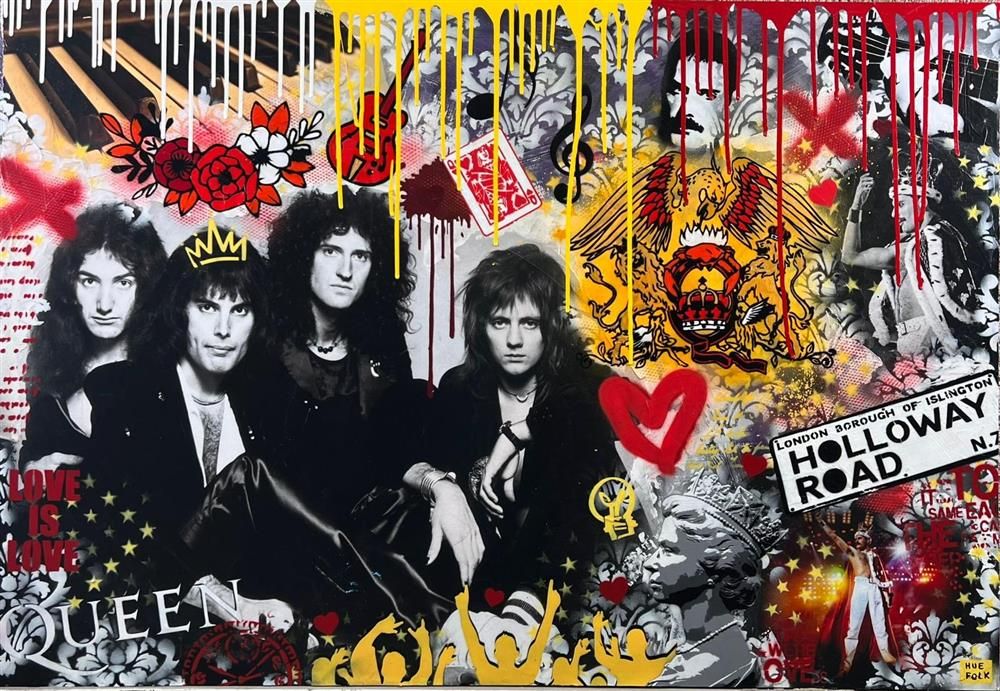 Hue Folk - 'The Show Must Go On' - Framed Original Art