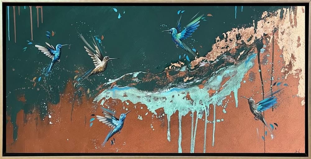 Mellisuga- 'Emeralds In Flight II' - Framed Original Artwork