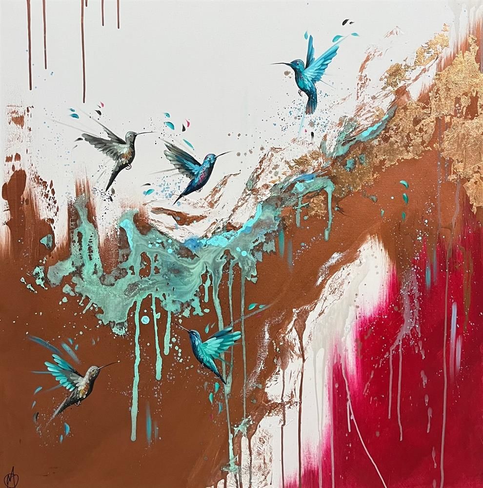 Mellisuga- 'Pink Sapphires' - Framed Original Artwork