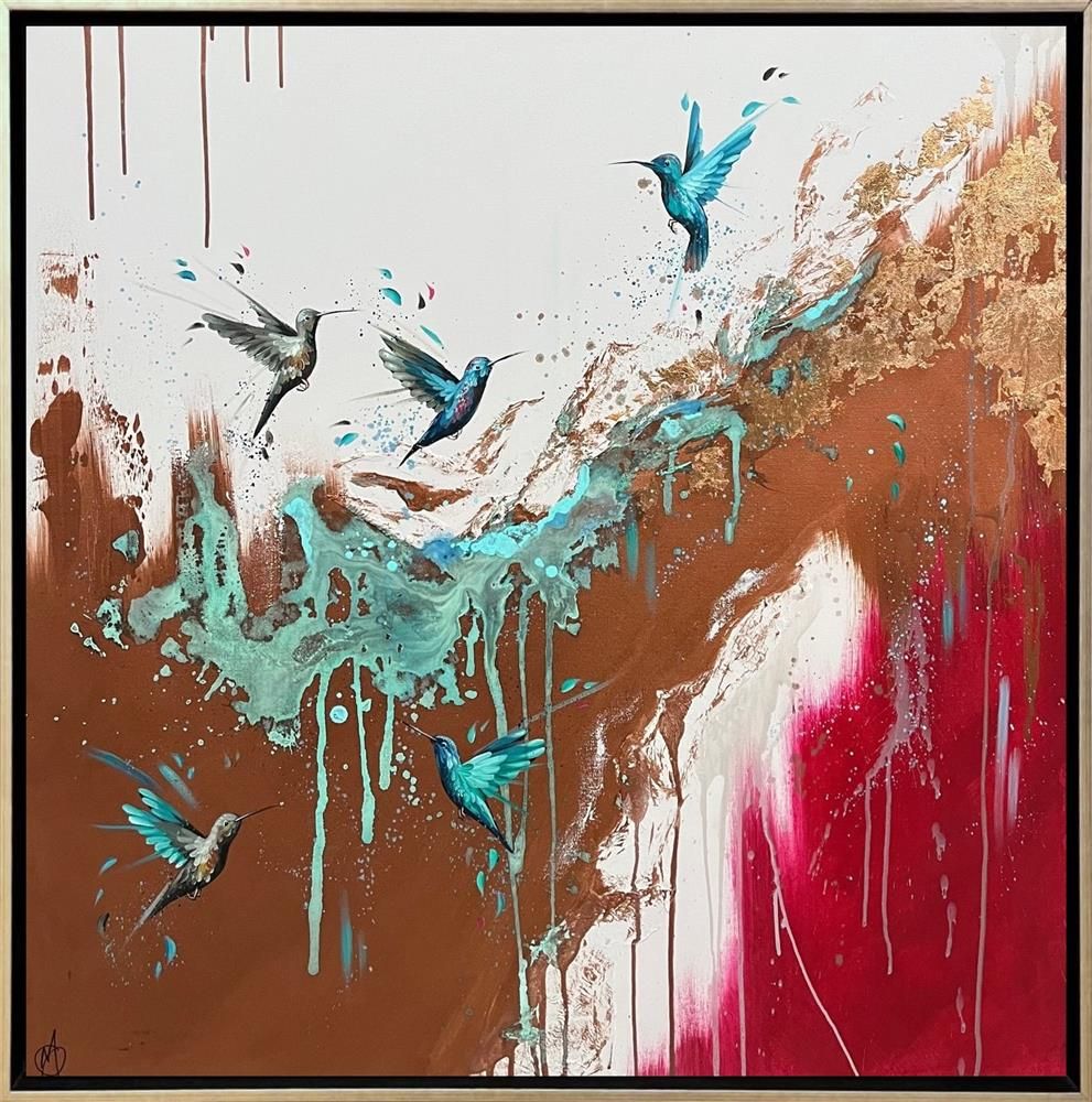 Mellisuga- 'Pink Sapphires' - Framed Original Artwork