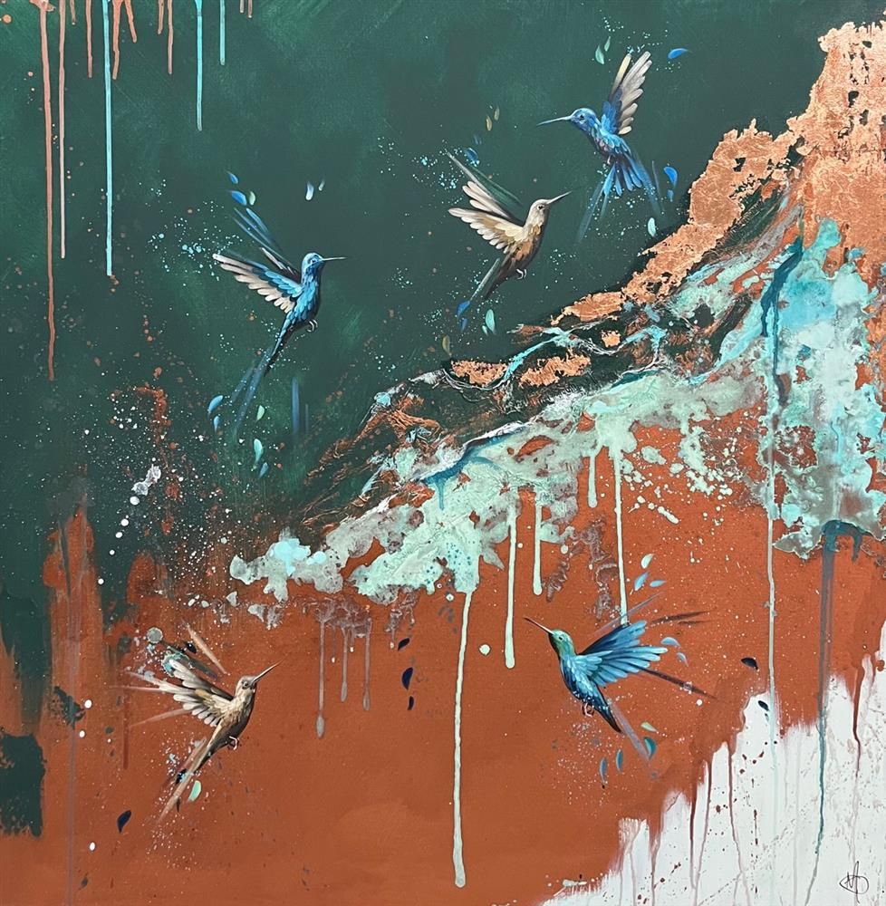 Mellisuga- 'Emeralds In Flight I' - Framed Original Artwork