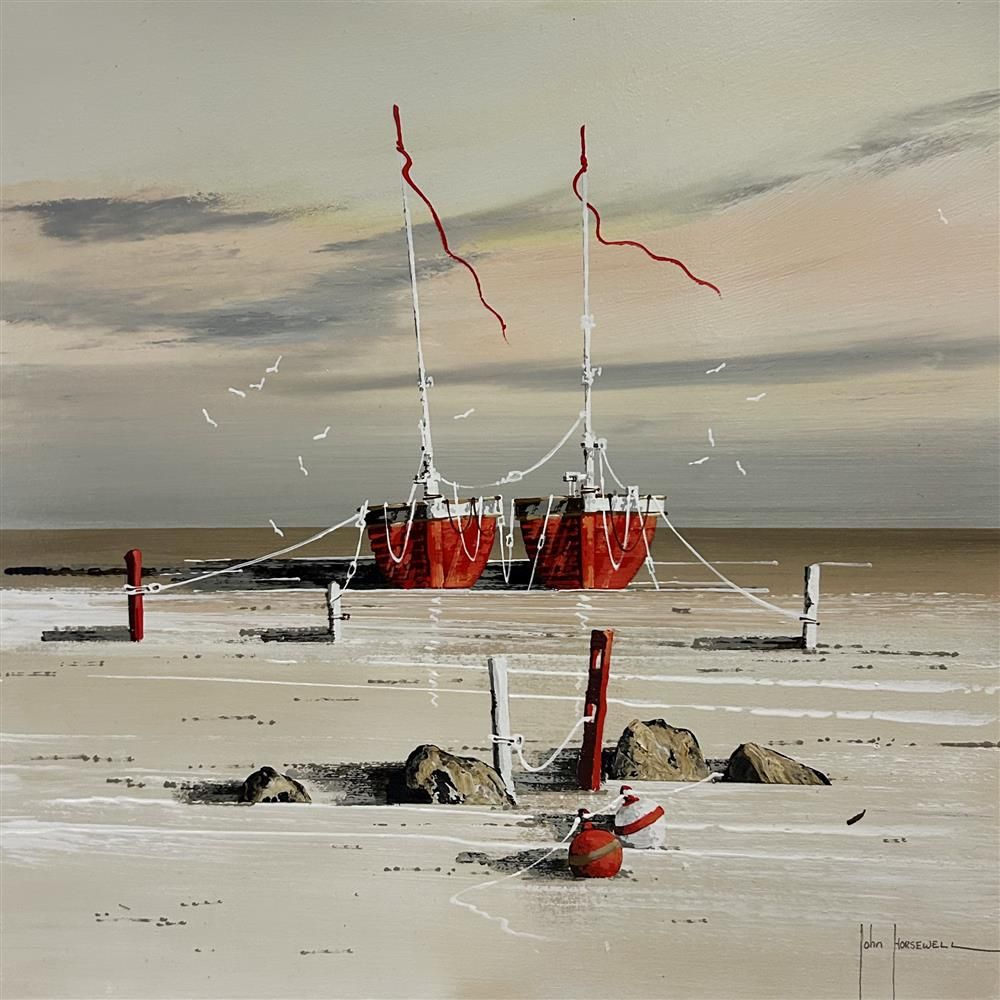 John Horsewell - 'Sandy Shores' - Framed Original Artwork