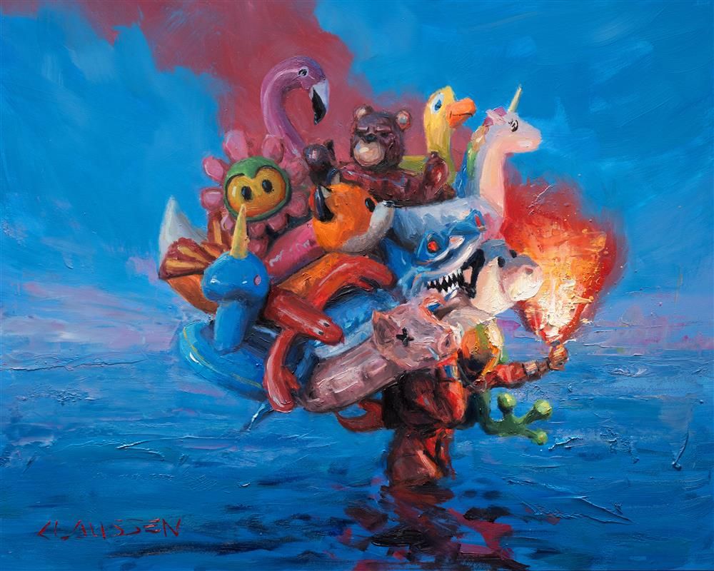 Andreas Claussen - 'Disaster Preparedness - Study' - Framed Original Art