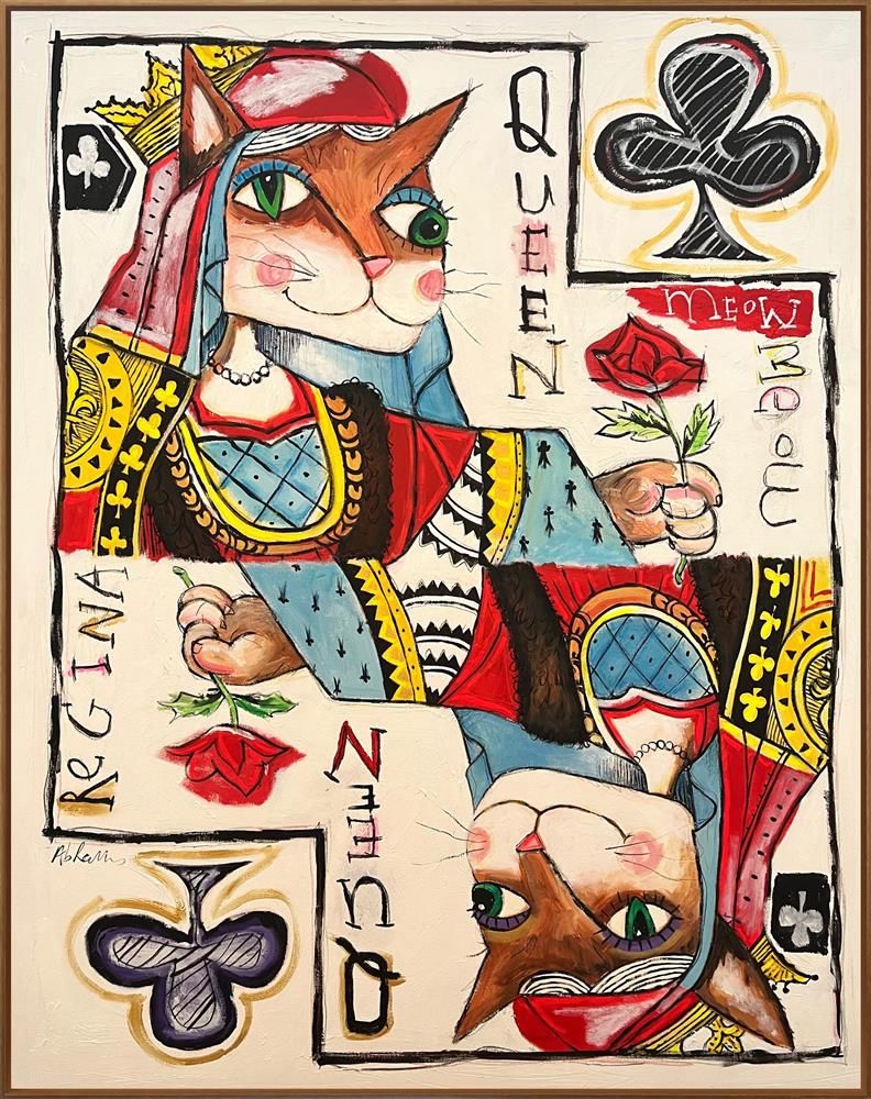 Michael Abrams - 'Queen Meow' - Large Scale Original Art