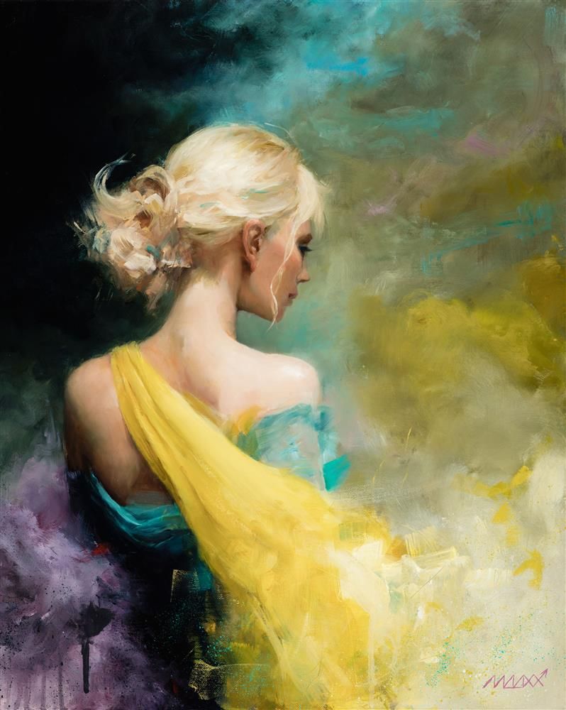 Maaxx - 'Golden Elegance' - Framed Original Artwork