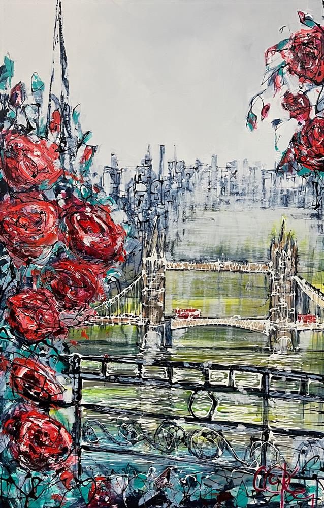 Nigel Cooke - 'Tower Of Roses'  - Framed Original Artwork