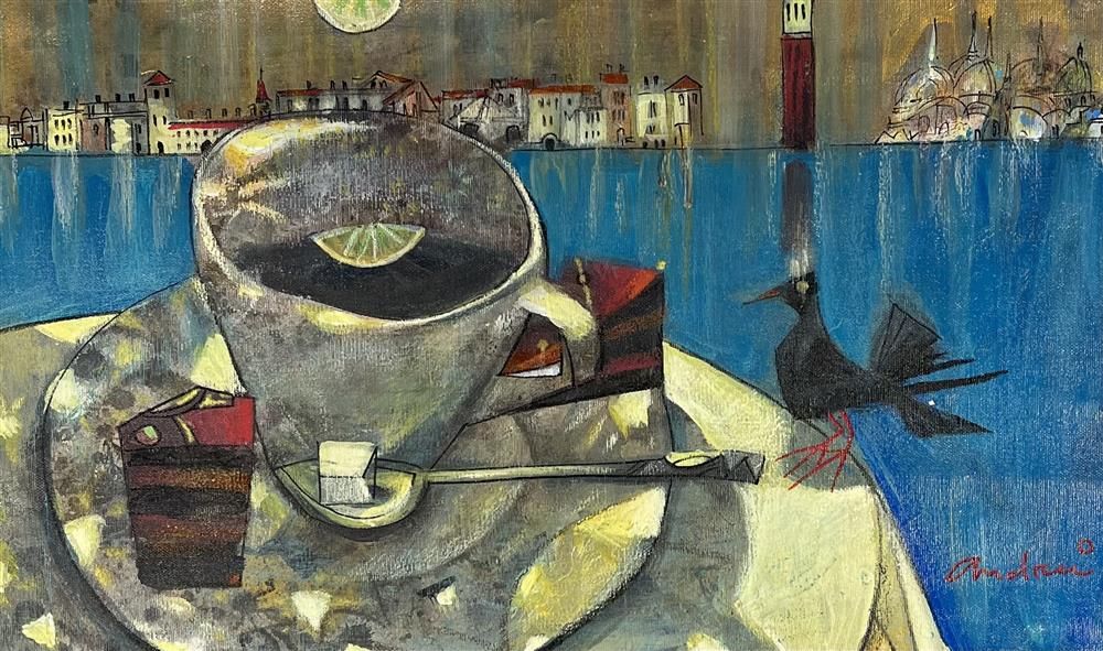 Andrei Protsouk - 'Sunflower Bunny' - Framed Original Art