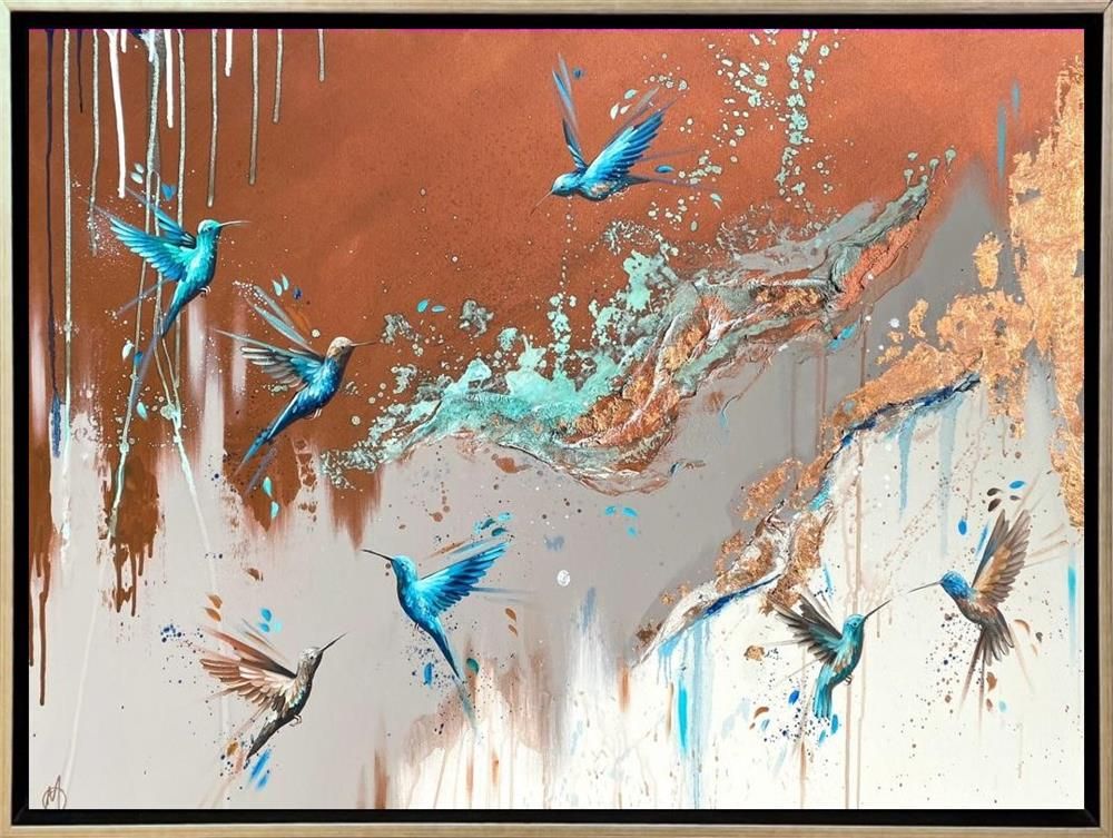 Mellisuga- 'Sapphire Wings' - Framed Original Artwork