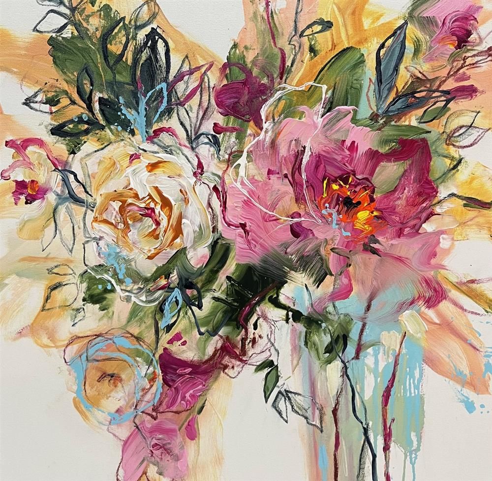 Anna Cher - 'Garden Symophony' - Framed Original Artwork