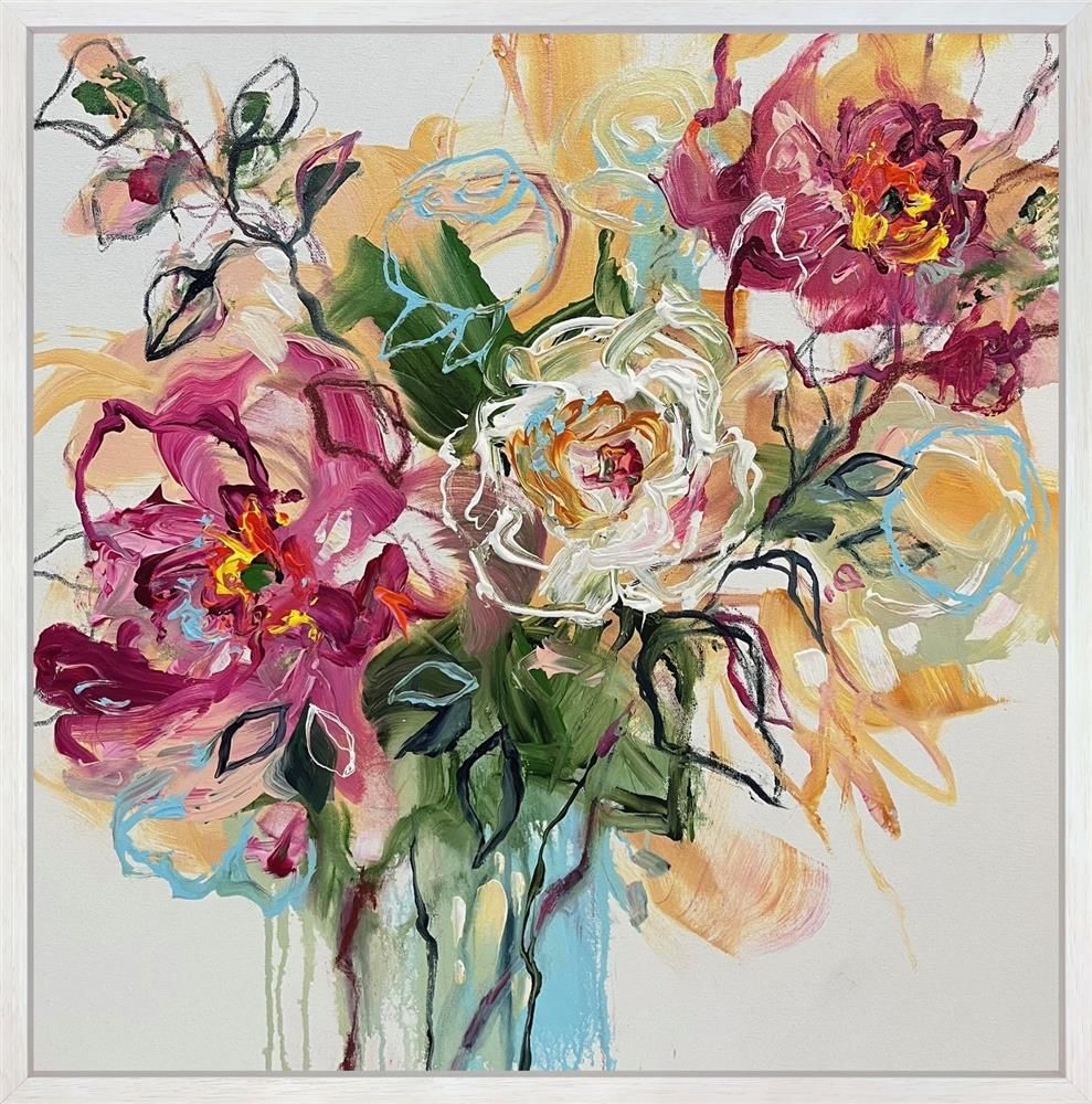 Anna Cher - 'Whispering Bloom' - Framed Original Artwork