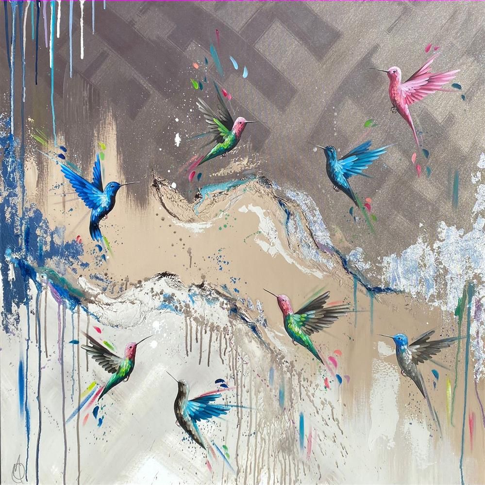 Mellisuga - 'Jewels In Flight' - Framed Original Artwork